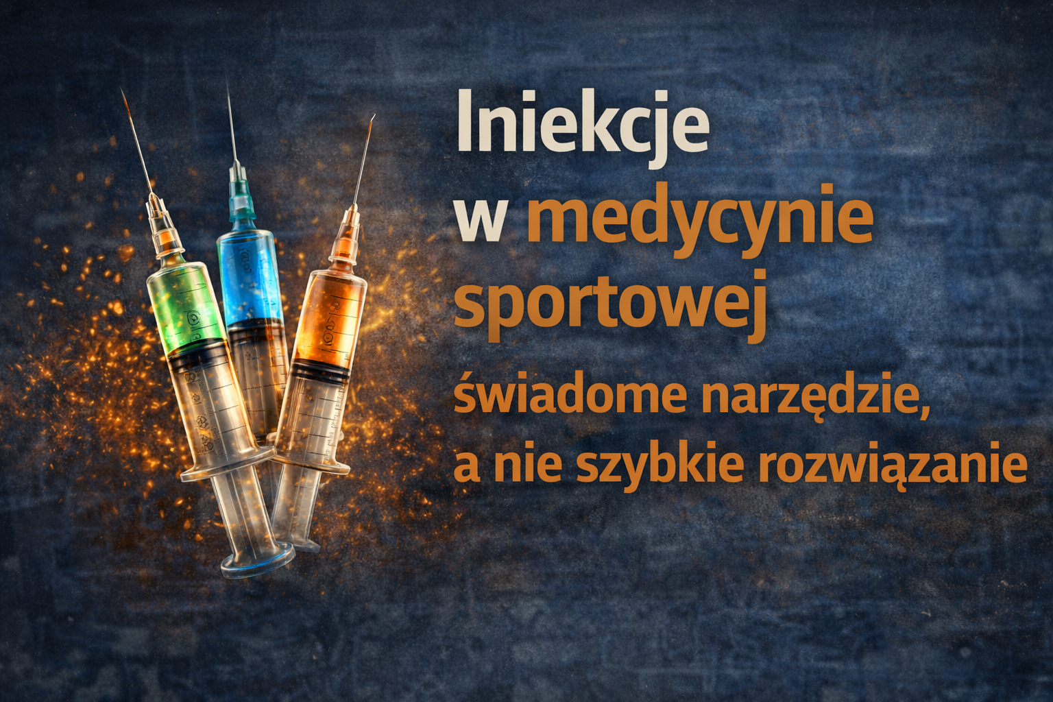 Iniekcje w medycynie sportowej – świadome narzędzie, a nie szybkie rozwiązanie