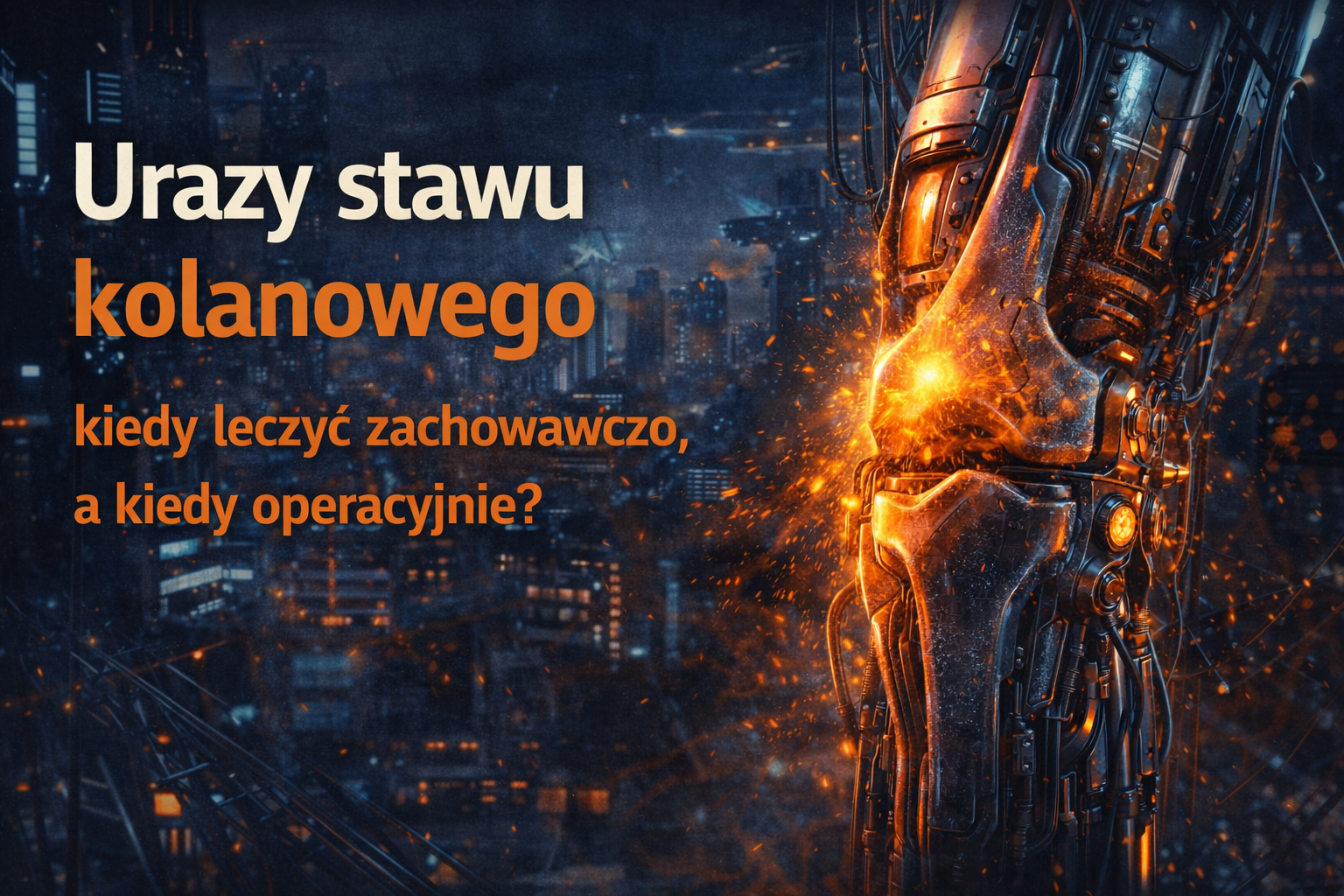 Urazy stawu kolanowego – kiedy leczyć zachowawczo, a kiedy operacyjnie?